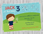 DIY - Boy 4th of July Birthday Party Invitation - Coordinating Items Available