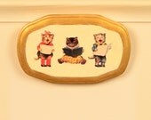 Cats Singing Decoupage Wall Hanging