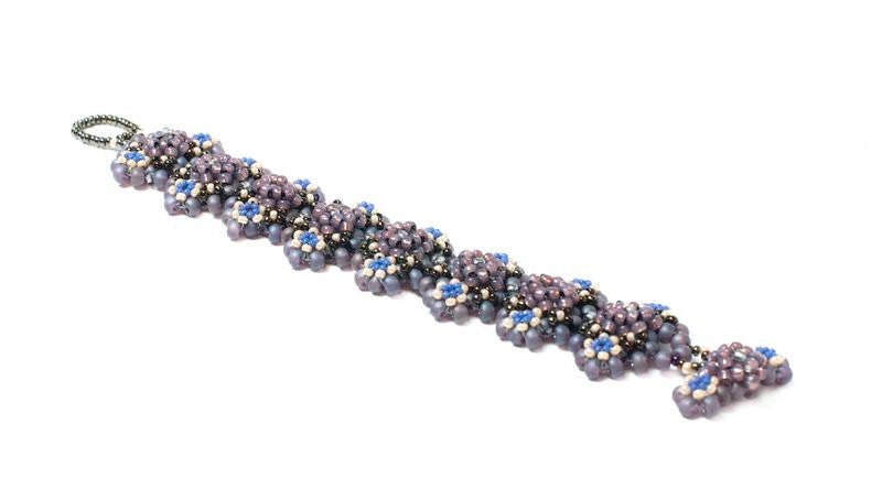 Pink Purple Right Angel Weave Bracelet