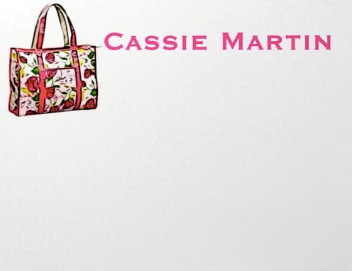 Everyday Small Custom "Lilly Pulitzer" Delta Zeta Tote Notepads