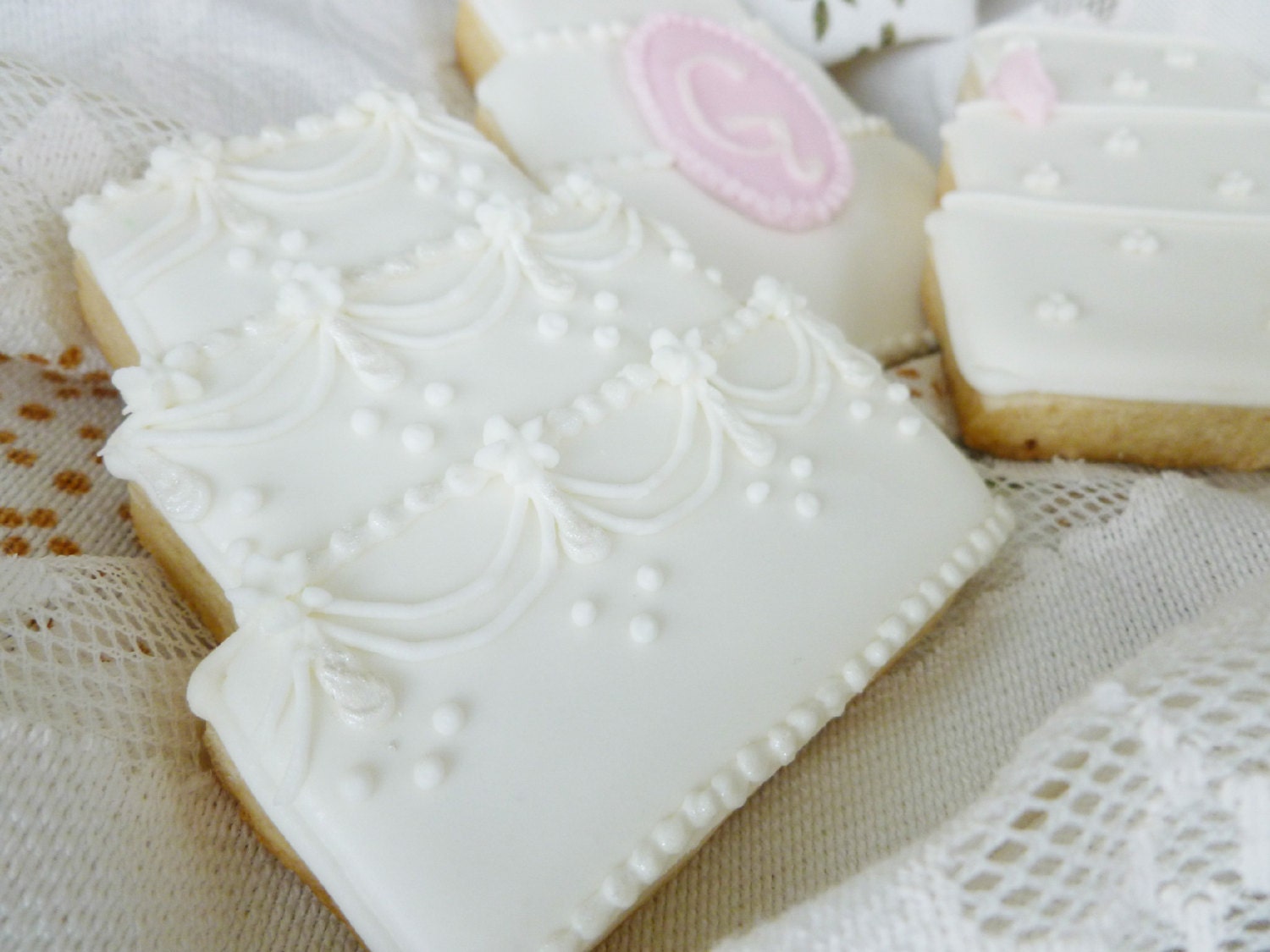 Sugar Cookie Wedding Cake  Favors - 1 Dozen