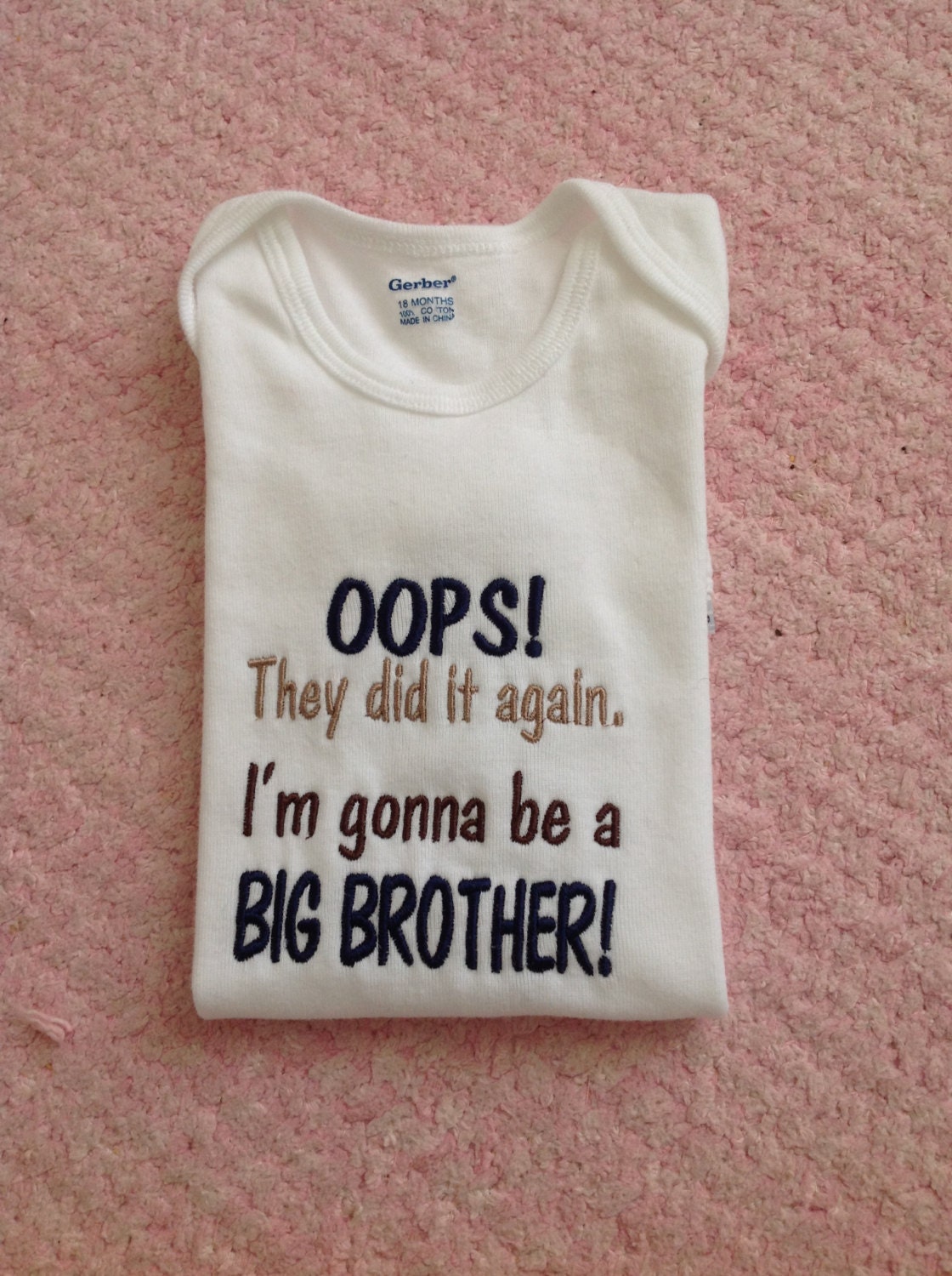 Oops, They did it again Big Brother Baby announcement shirt/onesie