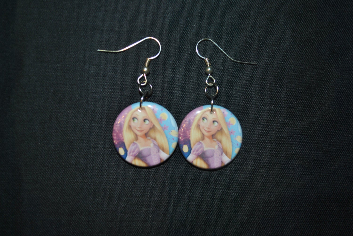Rapunzel Tangled Button Earrings