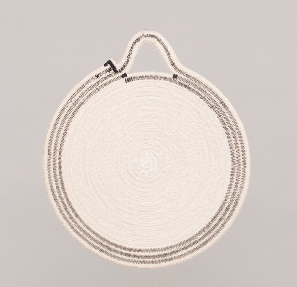 Cotton Sash Cord Tray (Black and White)
