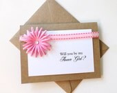 Flower Girl Card, Will you be my Flower Girl card, Flower girl gift