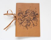 Hand Drawn Faux Leather Hand made Notebook, Diary, Journal Il_170x135