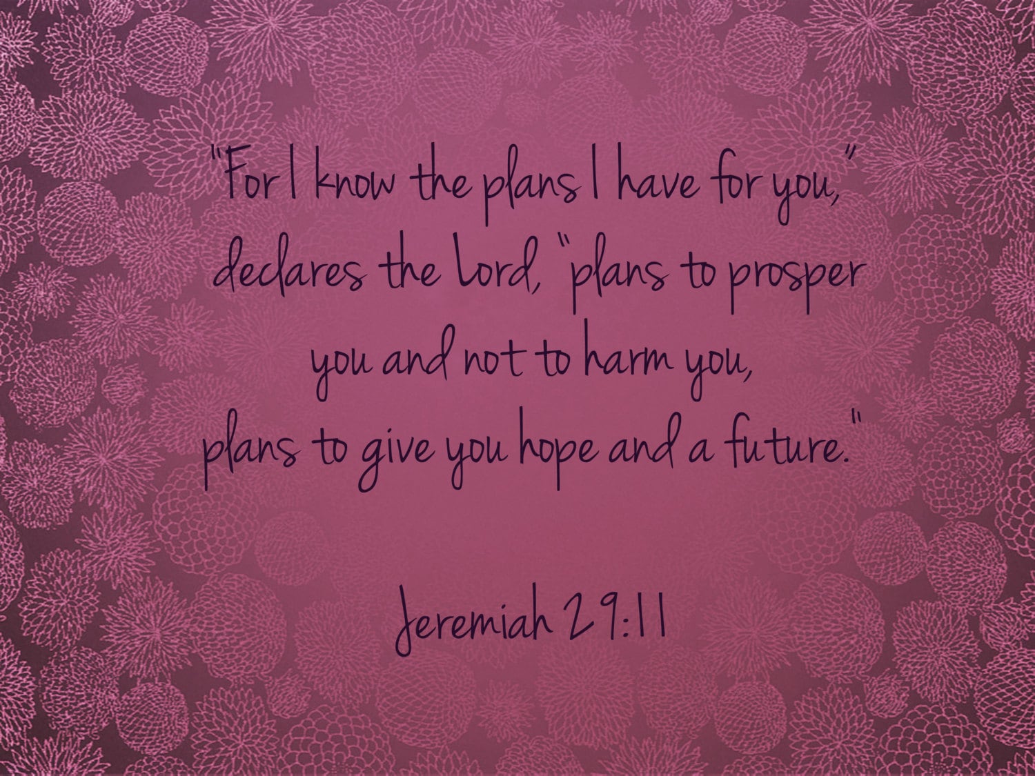 Jeremiah 29:11/Scripture Art/Purple/Lavender/Lilac/Pink - PointofViewCreations