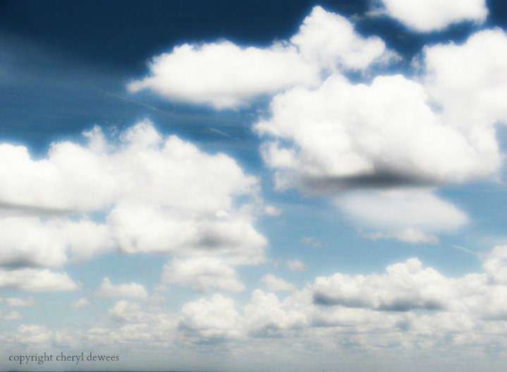 Cloud 9/Fine Art Photography Print/Sky/Horizon/Clouds/White/Blue/Photography/5x7 - PointofViewCreations