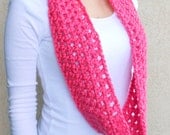 Mothers Day gift ideas, Pink Women's Infinity Scarf, Handmade, Gifts for Her, Pink Scarves