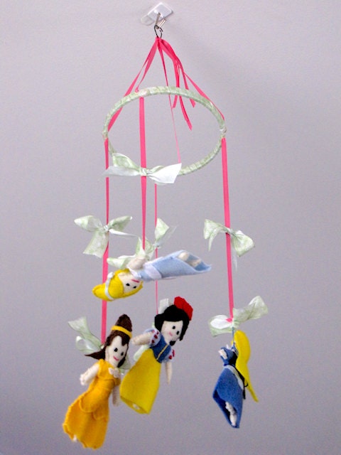 Disney Princess Nursery Baby Mobile - Customize - Grows with the Child - Bedroom Decor