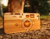 Bamboo, Walnut or Sapele Wood iPhone Case:  Camera design or Design your own