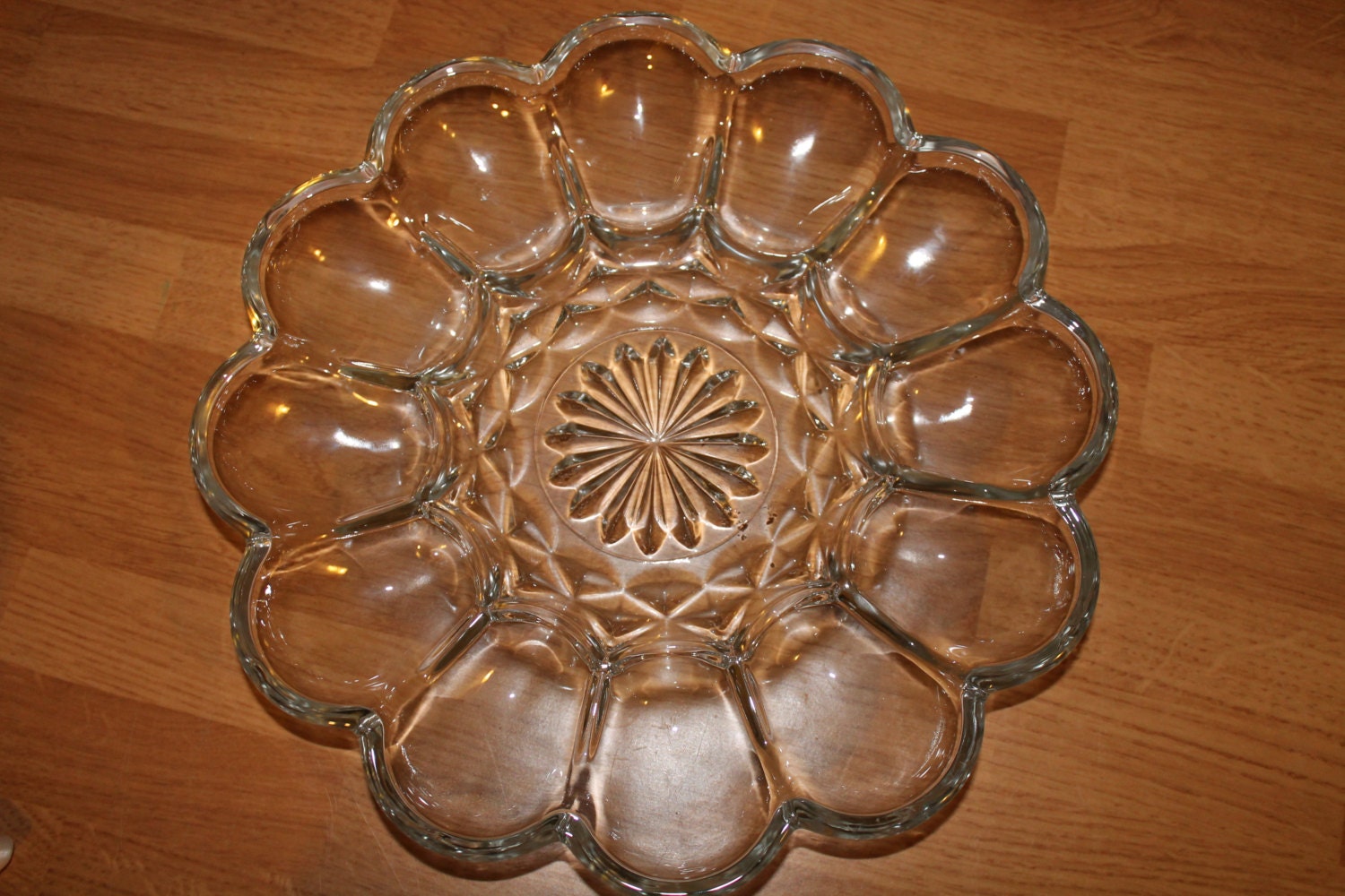 Deviled Egg Serving Glass Dish