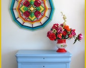 wall decoration, ojo de dios, mandala, nature, colorful, happy, bright, geometrical, sacred, relaxing, spiritual, tribal, special, unique.