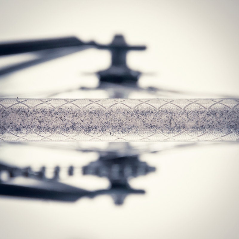 Abstract Photography, Bike, Fixie, tyre, white, Vintage, Fine Art Photograph, Home decor - Well Worn