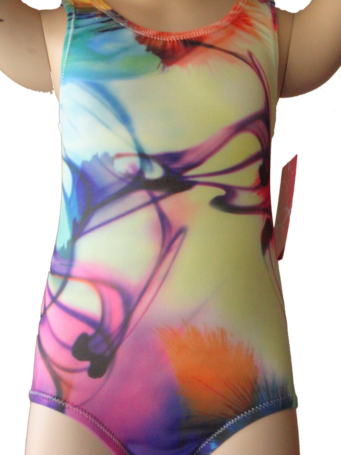 Size 7 - Color Splash Hologram Leotard - Girls Gymnastics and Dance Leotard