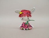 SPRING Primitive doll Joahna. Spring bunny, rabbit. Spring celebrations. Rag stuffed cloth art doll