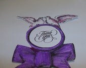 Party Thank you Tags-You choose the color-set of 8 handmade tags-Favor bags or boxes