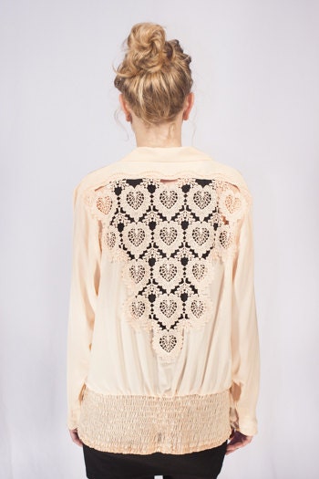 Peach Cut-Out Blouse