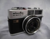 35mm slr Camera / Film / Minolta Hi Matic F LEGENDARY RANGEFINDER Sharp Lens MInt / Tested Serviced 1972 7sii 7s