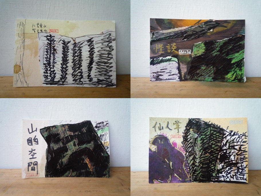 chinese ink painting -  handmade postcards/traveler/classical/exotic/art/design/chinese style