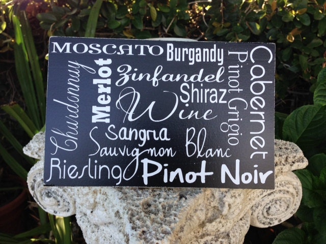 Wine Subway Wood Sign 8.5"x5.5"