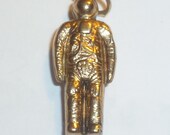 Vintage 9ct Solid Yellow Gold Astronaut Charm