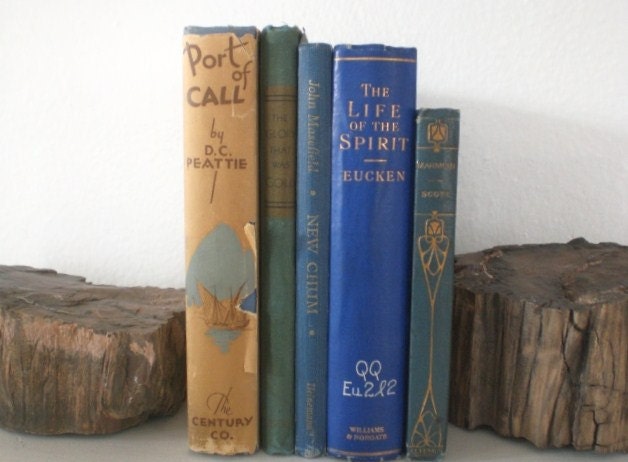 Vintage Instant Book Collection Shades of Blue 1800's - 1940's