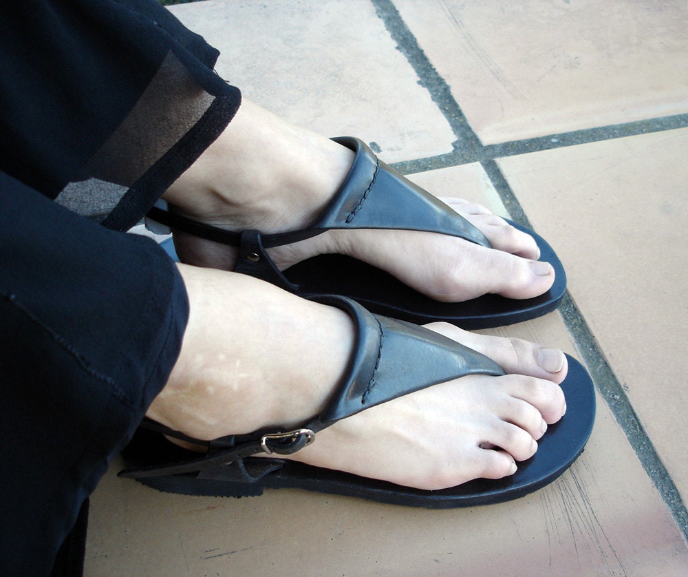 LEATHER SANDALS / Leather Handmade Sandals / Shoes Sandals / Sandals / Unisex Sandals  / Strappy Sandals / Black Leather Sandals..