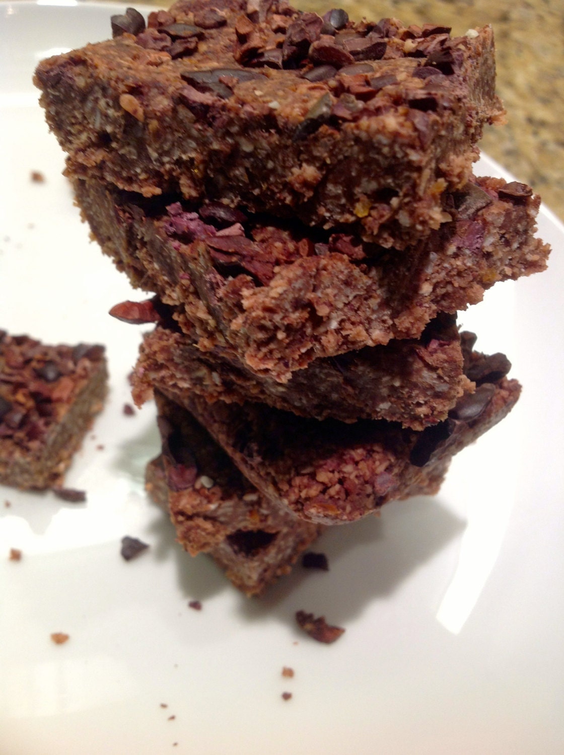 Crunchy Cacao Bars Raw Vegan Organic Paleo Gluten Free