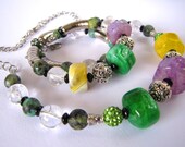 Agate Jewelry Set , Agate Beaded Necklace and bracelet, Handmade Boho women jewelry set, Bohemian gemstone jewelry