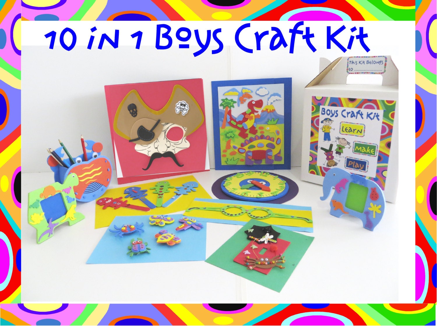 Kids Activity DIY Foam Craft Kit Set Gift - BOYS