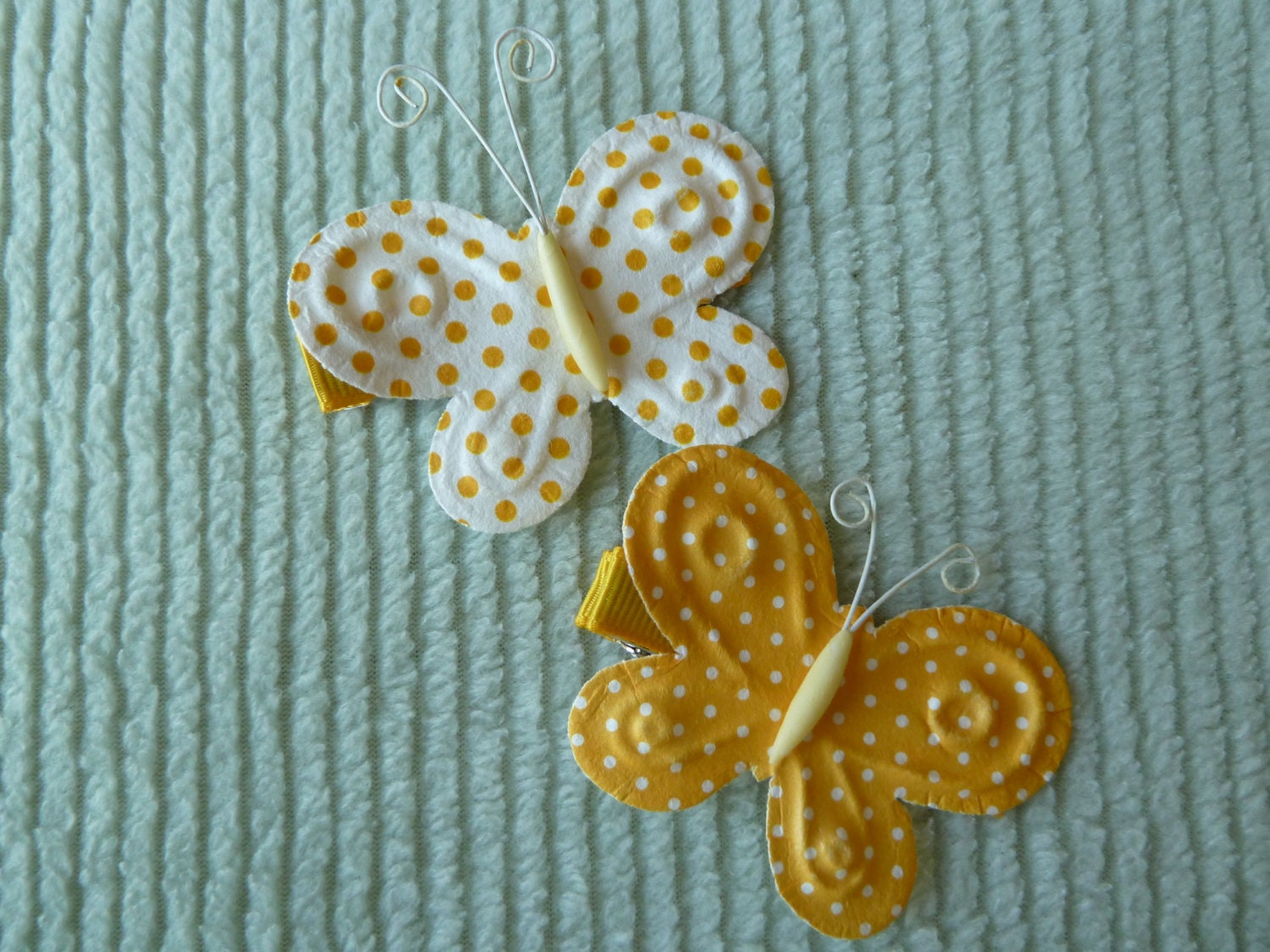 YOU CHOOSE  One Polka Dot Butterfly Clip