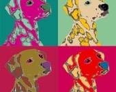 Dalmatian Marilyn Style 11x11 Art Print Digital Illustration Drawing Poster Digital Print Wall Art Wall Décor Wall Hanging dog print