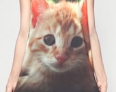 Cat Shirts Kitten Kitty Persian Animal Cute Pet Black Tank Top Women Top Vest Sleeveless Tunics Dress Women T-Shirt Size S M L
