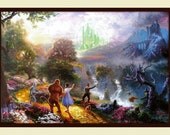 Double Matted Thomas Kinkade Wizard of Oz Art Print 11 x 14 overall 8 x 12 image 100% Gaurantee FREE SHIP