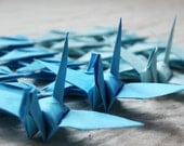 10 x 10cm/4" 1000 Paper Cranes Customized for Wedding, Christmas, Festival, Anniversary All Shades of Blue Paper Goods Crane
