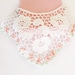 Beige lace collar necklace, pink and green, Bead Embroidery, lace collar, beaded lace collar, chain, wedding, bridesmaid jewelry