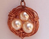 Wire Wrapped Bird's Nest Pendant