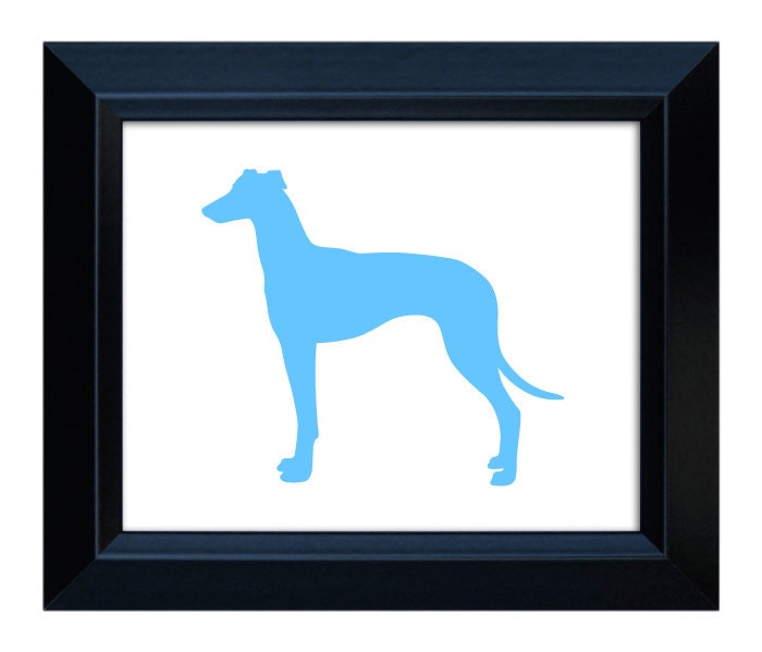 Greyhound Art - Hand-cut Dog Silhouette - 8x10