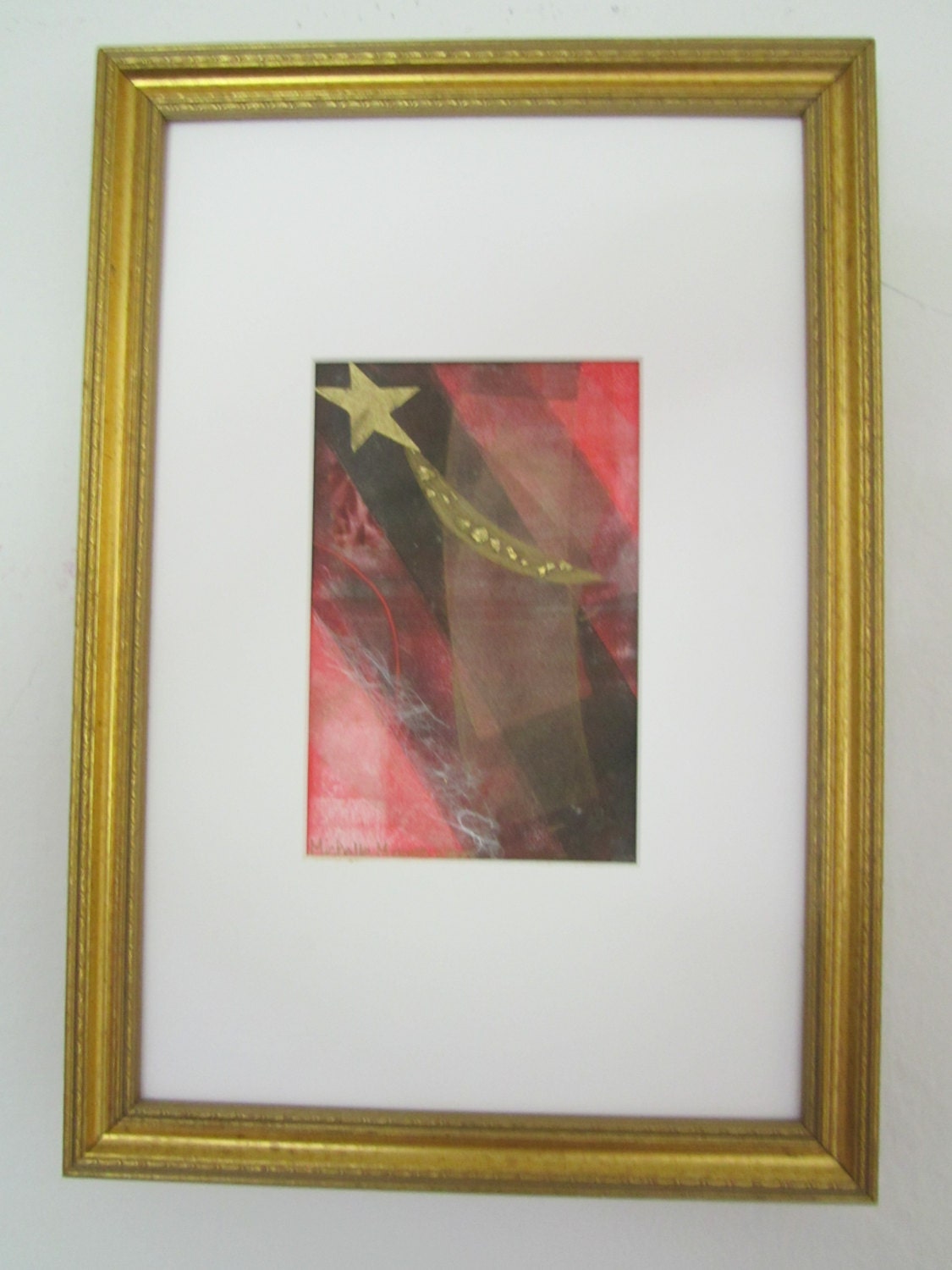 9x13 Framed Mixed-media print "Broadway Nights"