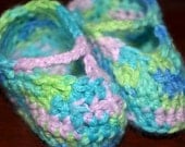 Handmade Crochet Mary Jane Baby Booties