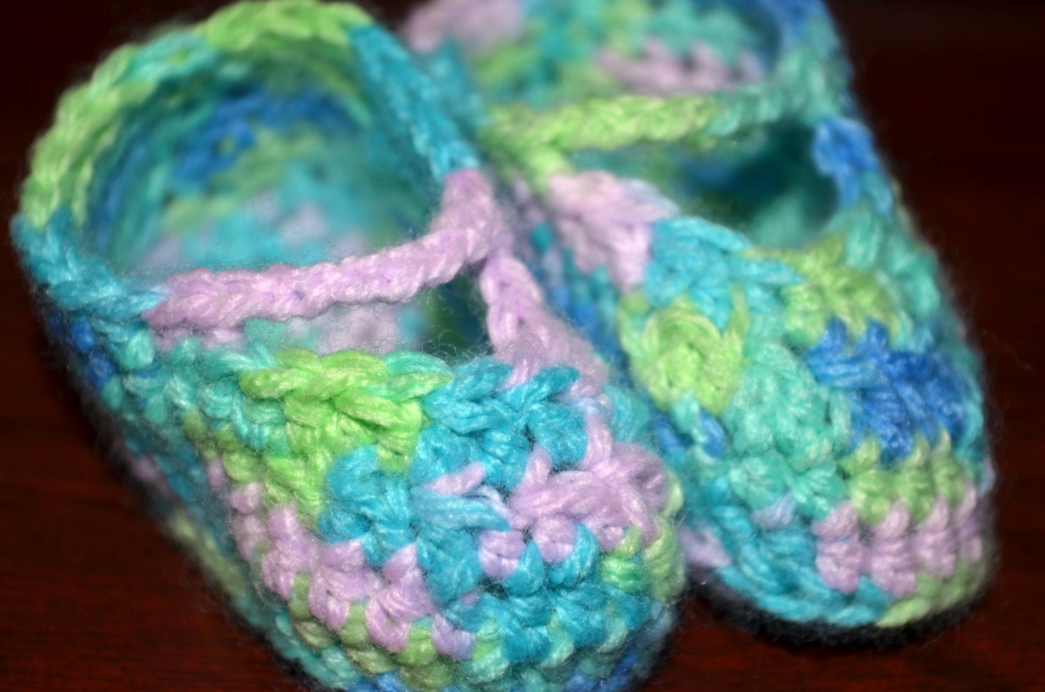 Handmade Crochet Mary Jane Baby Booties