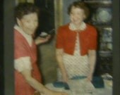 Stereo Realist Glass Slide Stereoview 3D - Two Women in El Monte House - June, 1956