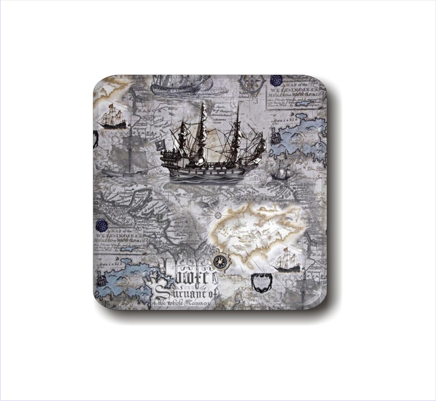 Treasure Map Coaster Set