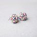 Beaded beads earrings - Pink Green Turquoise Red Drop Rose Spring