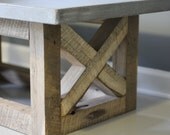 Concrete Coffee Table Reclaimed Wood Base. Handmade right here in the U S of A.  Modern/Rustic Mix