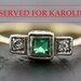 RESERVED FOR KAROLINA - Antique Art Deco Ring - 18ct Gold Vintage 1920s Emerald & Diamond Ring