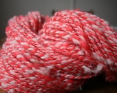 Handspun Organic Wool/Alpaca Yarn - Textured Strawberry Shortcake 3.3 oz