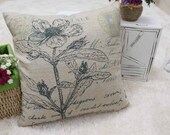 Flower  Pillow sunflower Pillow cover  nature Cushion cover blue pillow cover Home Decor Throw pillow Decorative pillow18"