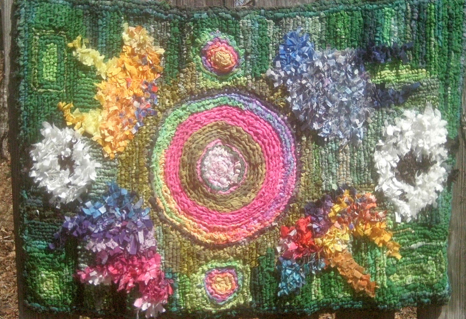 Colorful Sheep Handmade Cotton Rug by Vickey Brickle-Macky